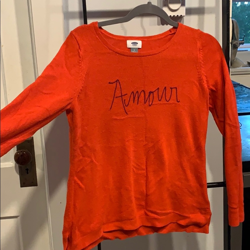 “Amour” long sleeve crew